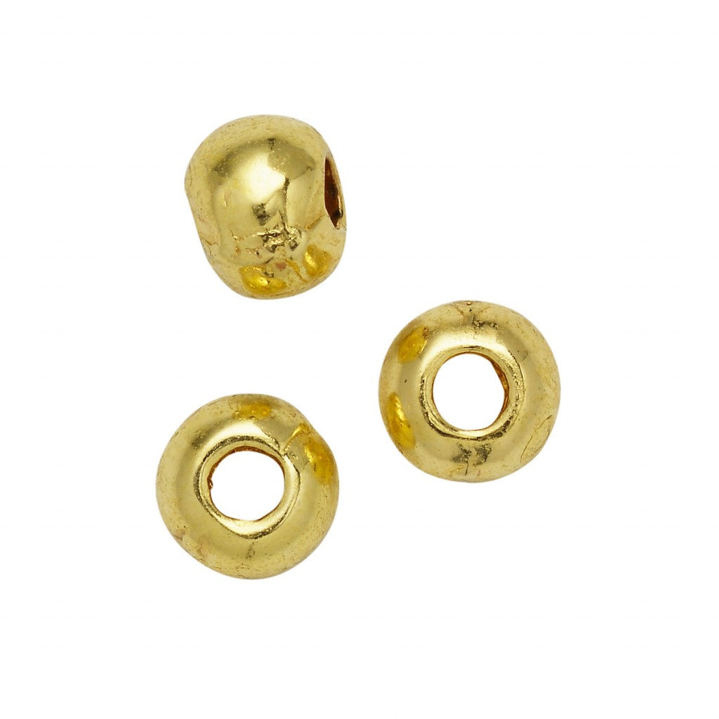 Mellomdel Rund 4mm, 100stk - Gull