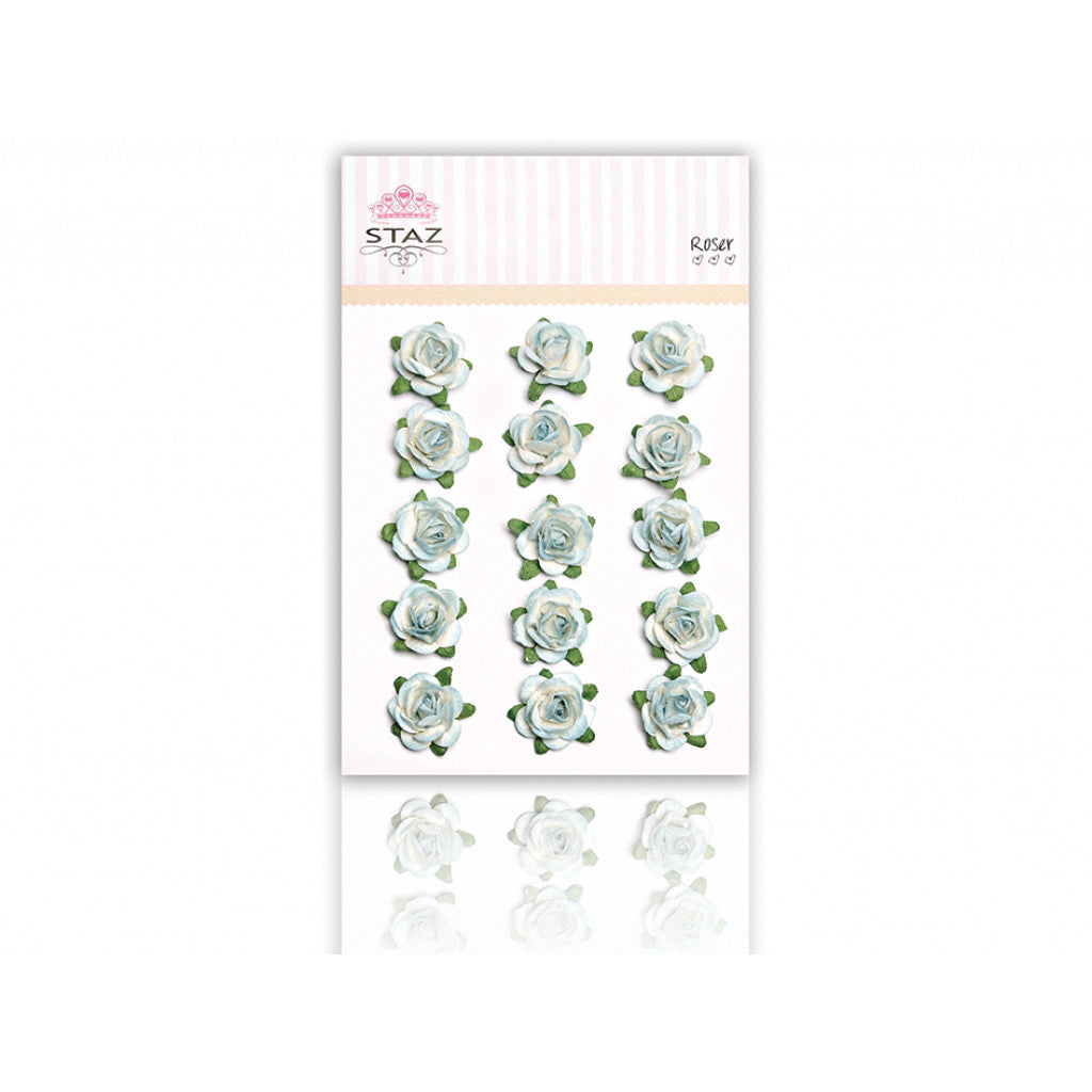 Staz Rose - 15mm - Babyblå - 15stk