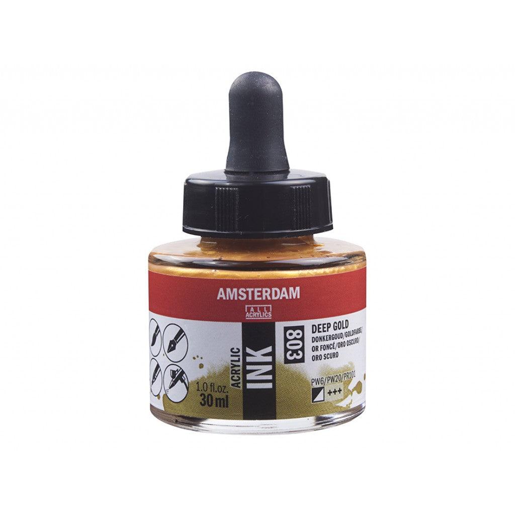 Amsterdam Ink 30ml - 803 Deep Gold - HobbyHimmelen