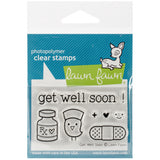 Lawn Fawn Clear Stamps 3"X2" (7,5x5cm) - Get Well Soon