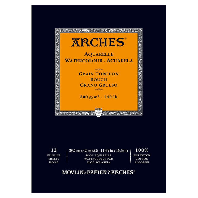 Arches Akvarellblokk Grain torchon (Cold pressed rough), A3 - HobbyHimmelen
