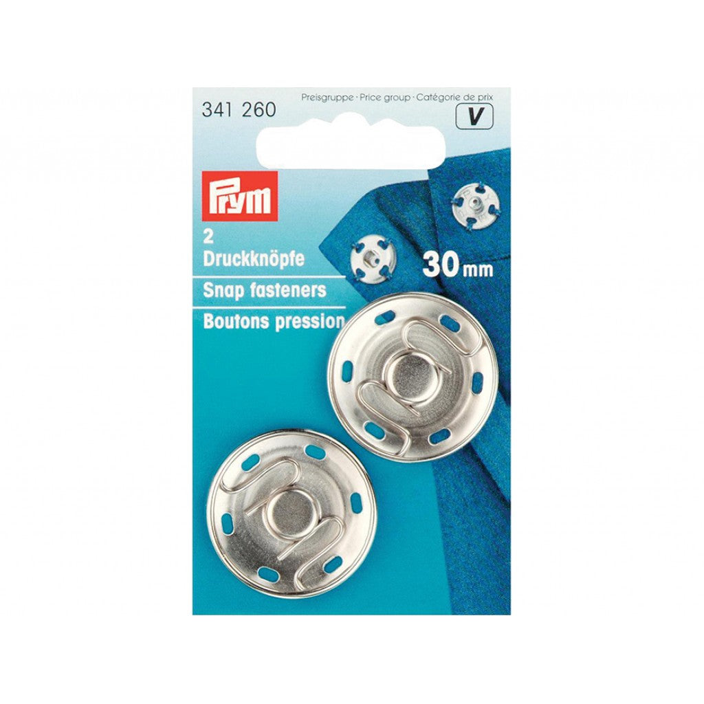 Prym Patentknapper 30mm 2stk - Sølv