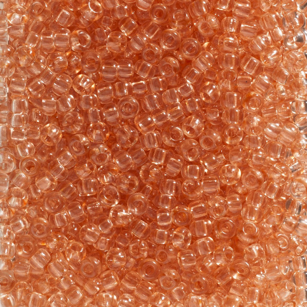 Rocaillesperle 9/0 - Lys Fersken Transparent