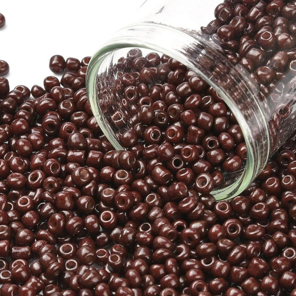 Amazing! Seed Beads 12/0 (2mm), 12g - Coconut Brown - HobbyHimmelen