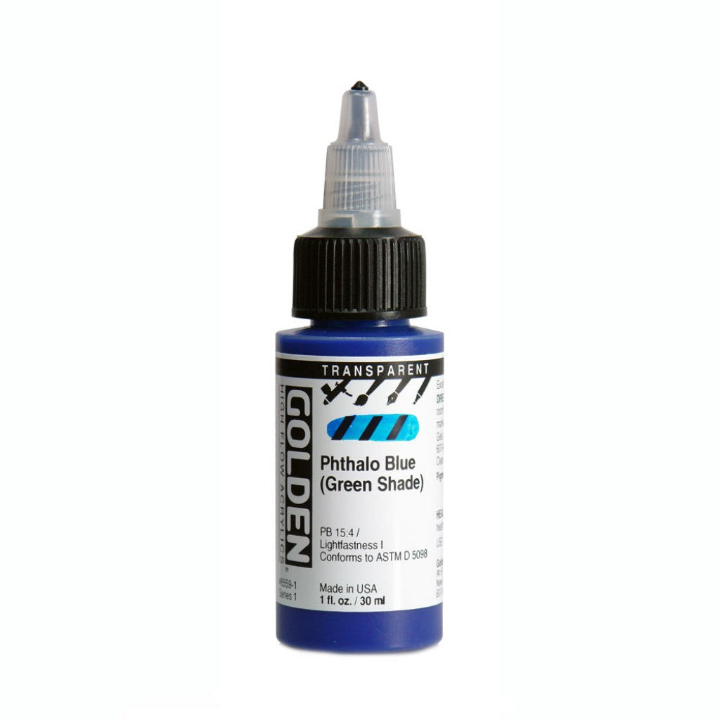 Golden High Flow Acrylics 30ml - Transp. Phthalo Blue Green