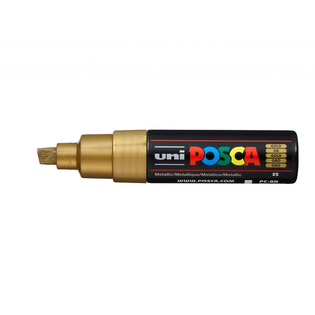 Uni POSCA PC-8K - Chisel 8mm - 25 Gold