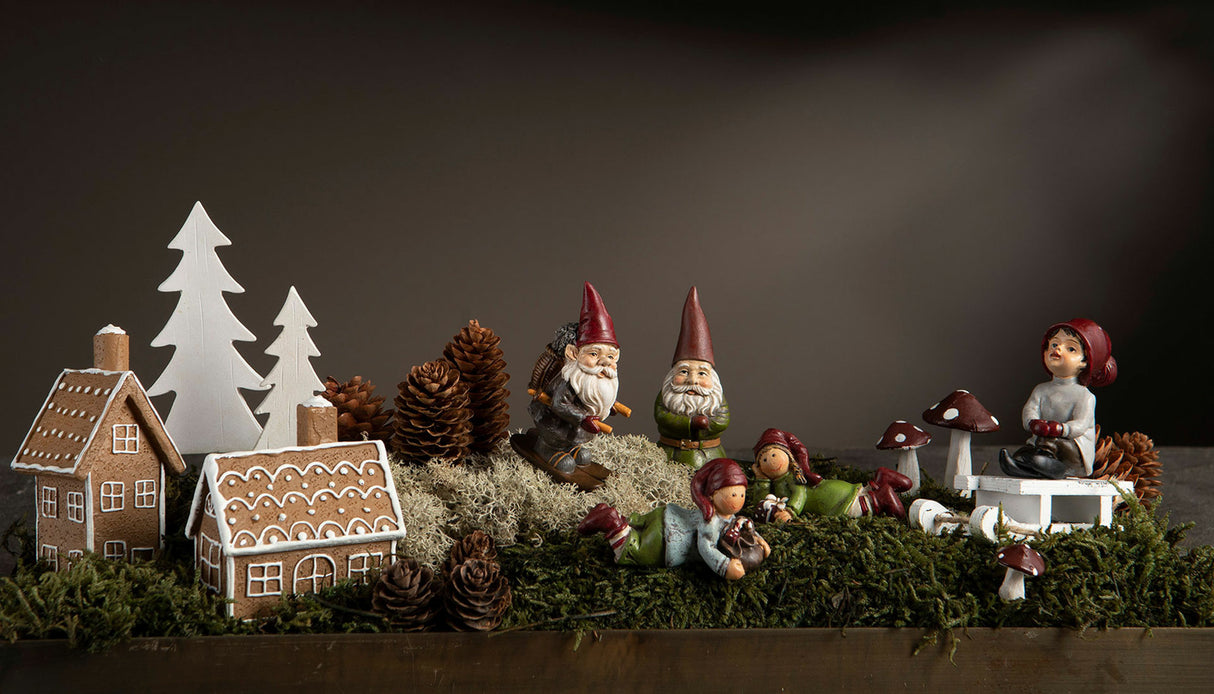 Nissebarn på Pinne, Poly, 6cm - 1stk Assortert Design