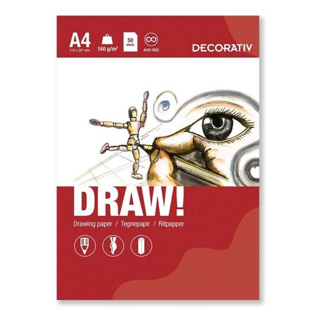 Blokk - Draw Decorativ A4 - HobbyHimmelen