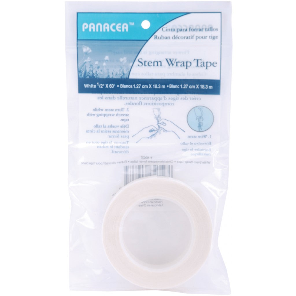 Stem Wrap Tape 60 Feet/Pkg-White