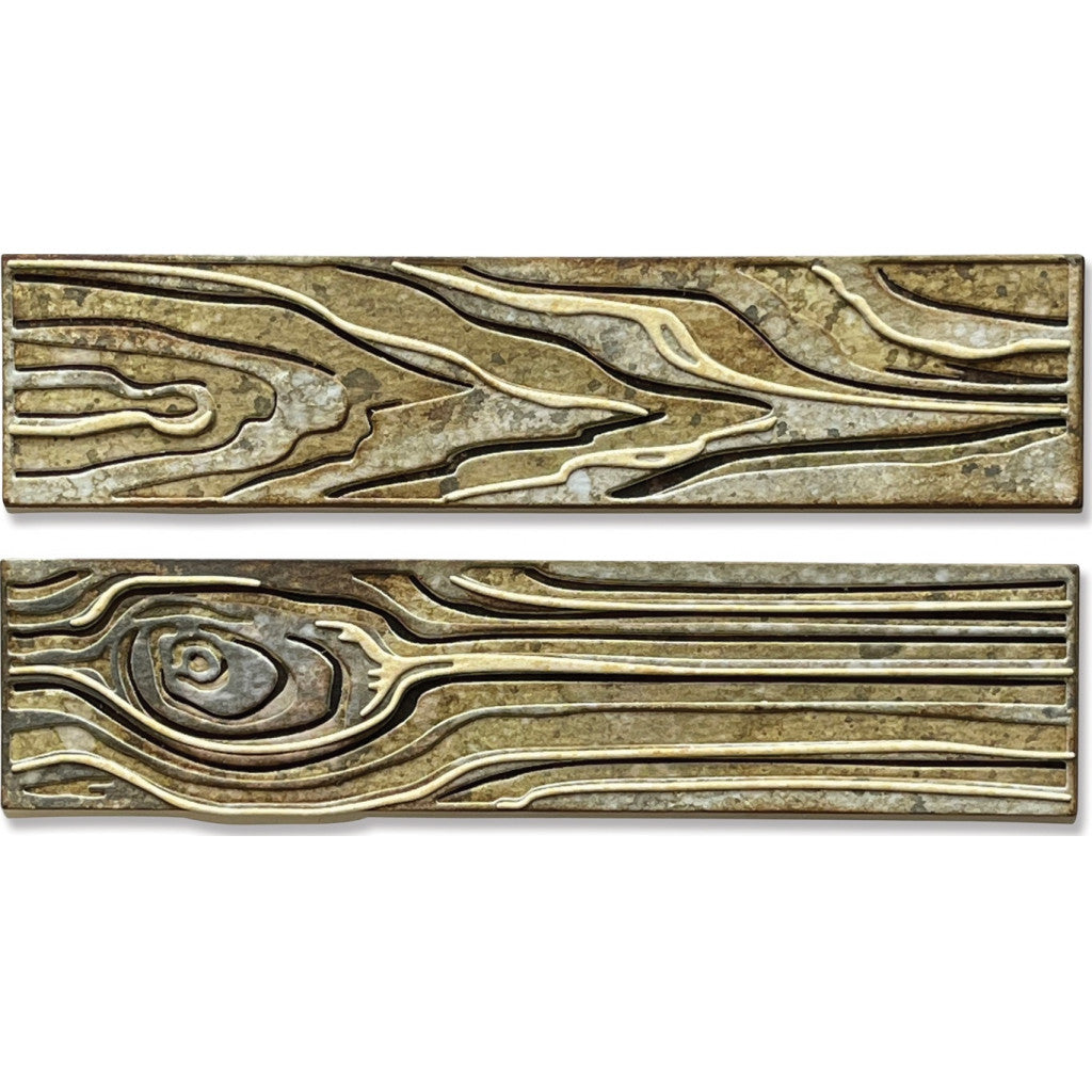 Sizzix Thinlits Dies By Tim Holtz 7stk - Woodgrain Colorize