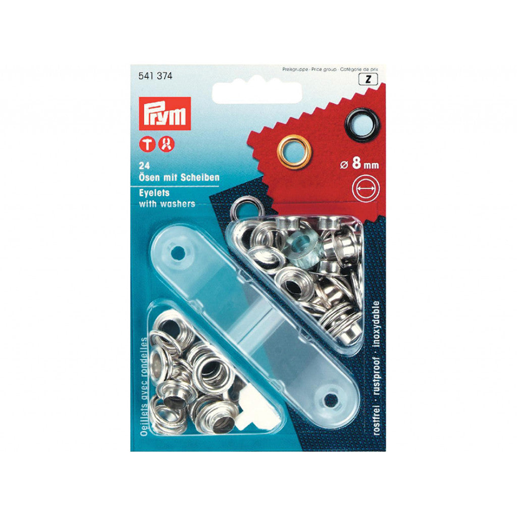 Prym Maljer 8mm 24stk - Sølv