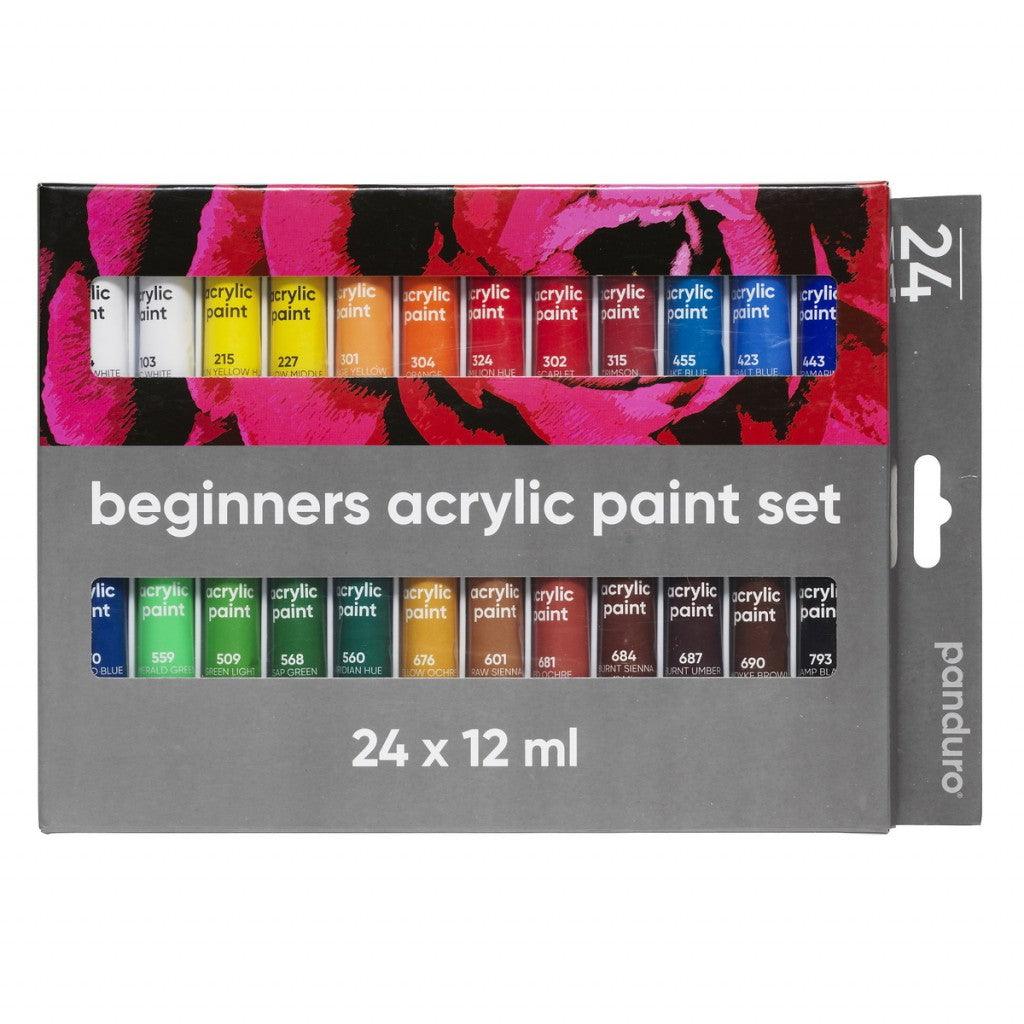 Akrylmaling for Nybegynnere - 24 farger - HobbyHimmelen
