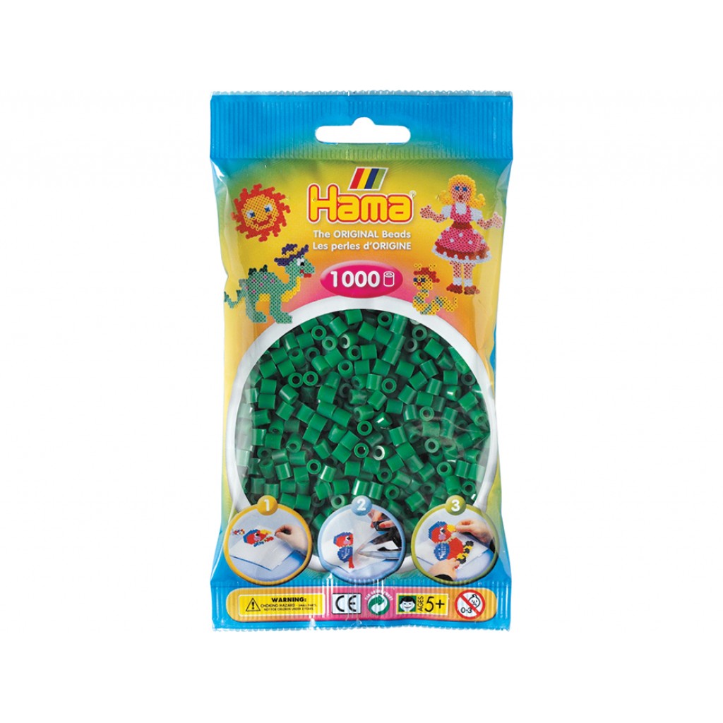 Hama Midi, 1000stk - 10 Grønn