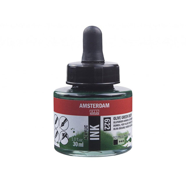 Amsterdam Ink 30ml - 622 Olive green deep - HobbyHimmelen