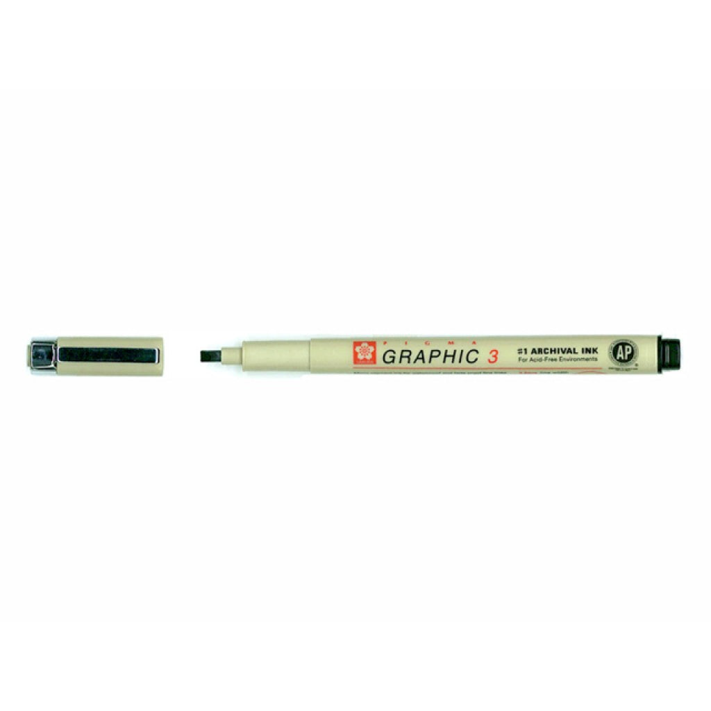 Sakura Pigma Graphic 3,0mm      49 Sort