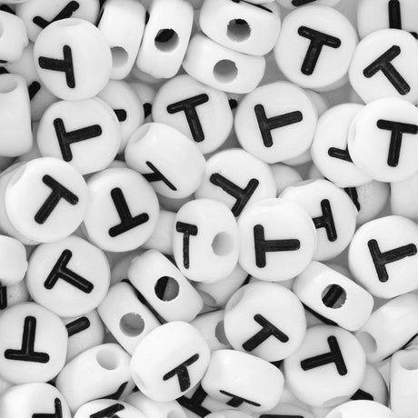 Bokstavperler 50stk. T - HobbyHimmelen