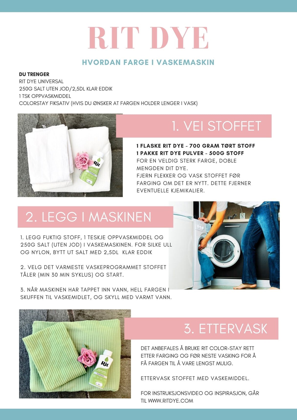 Rit Dye Universal-farge - Fuchsia