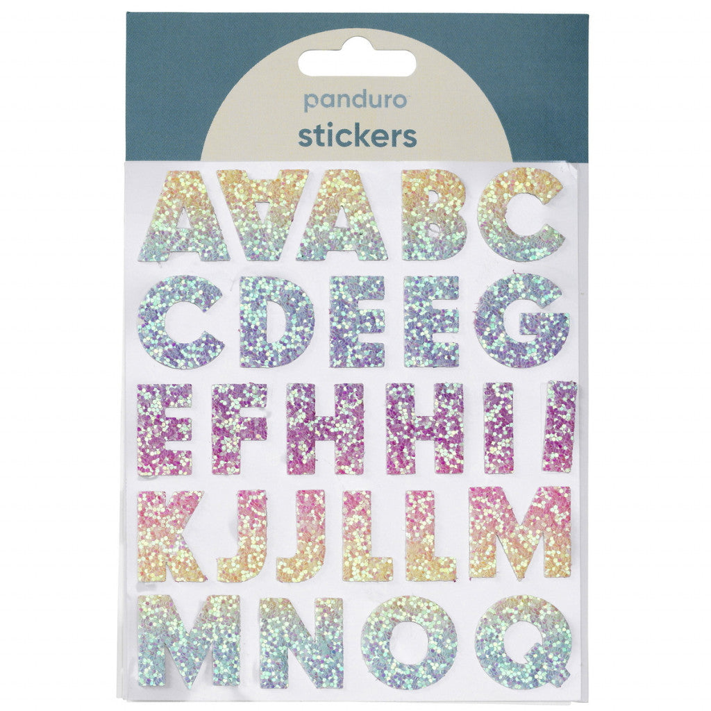 Alfabetstickers - Glitter Rainbow