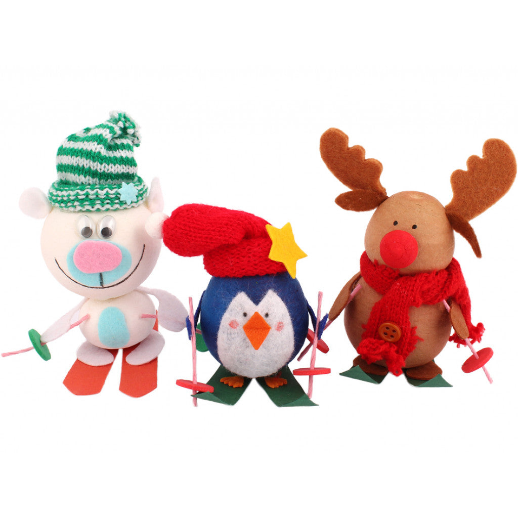 Hobbypakke JUL - Julevenner på ski - 3stk