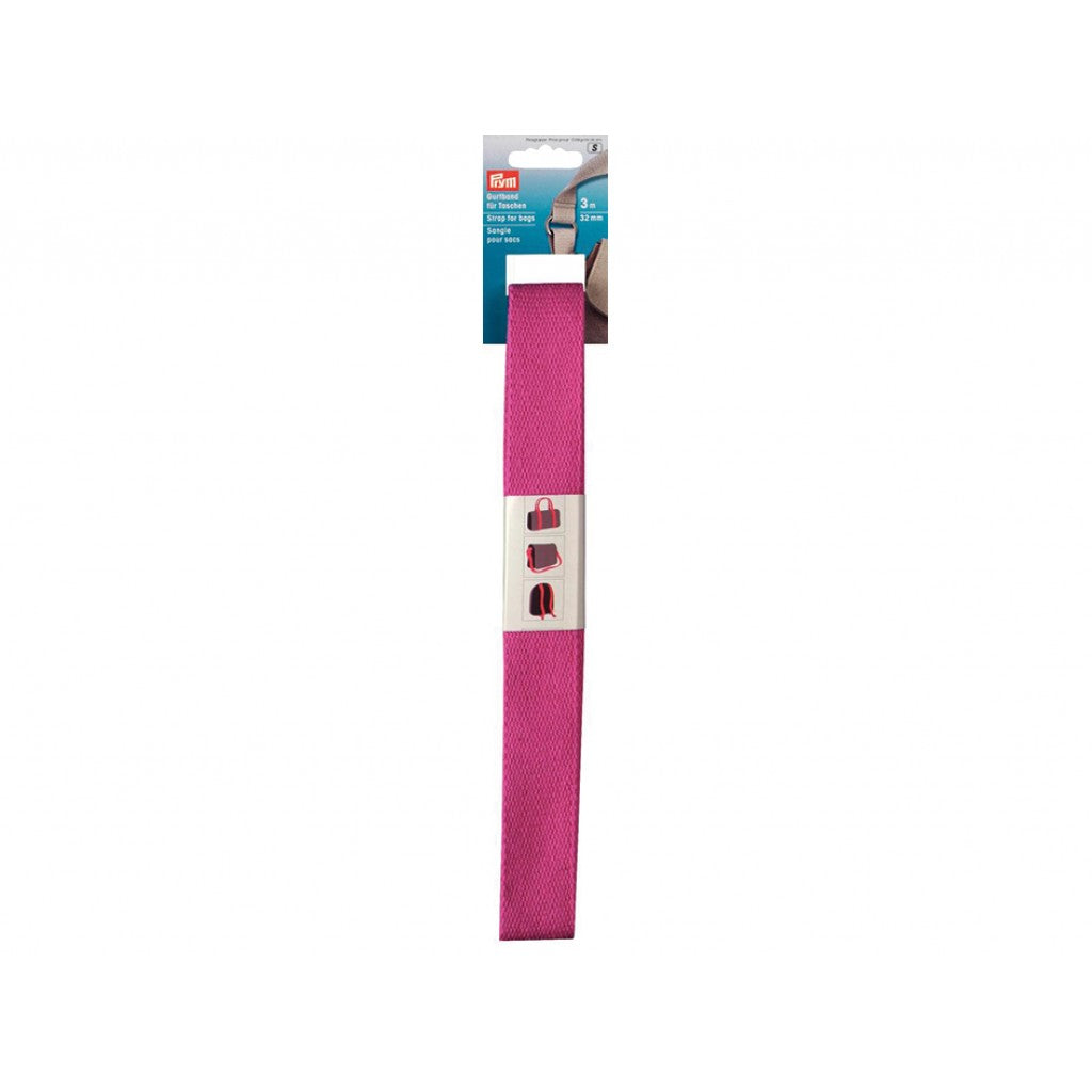 Prym Bomullstropp for bag - 30mm Rosa