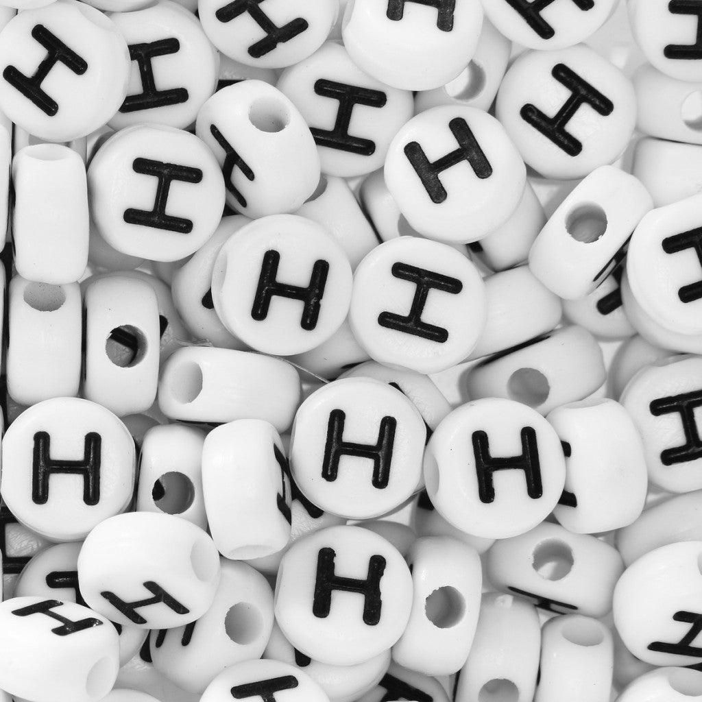 Bokstavperler 50stk. H - HobbyHimmelen
