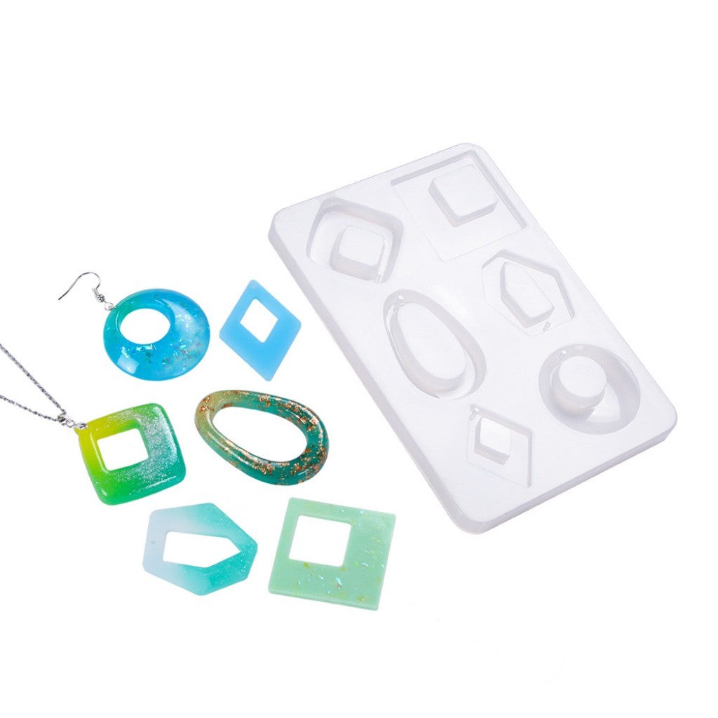 Silikonform 14.4x9.8x0.8cm - Anheng 6 Abstrakte Former