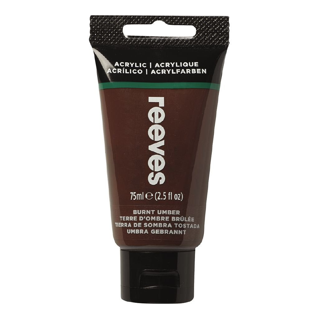 Reeves Akrylmaling - Burnt Umber, 75ml