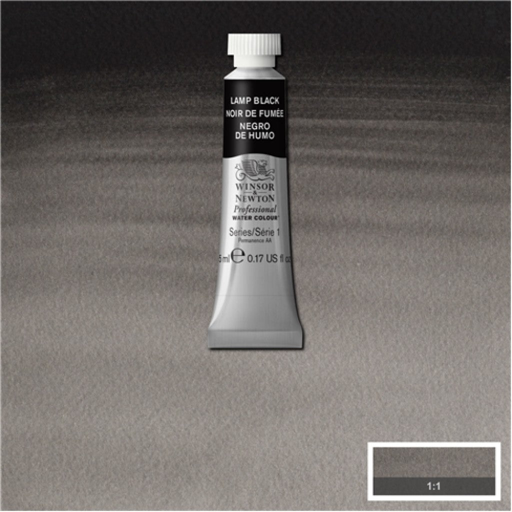W&N - Artists Water Colour 5ml - 337 Lamp Black