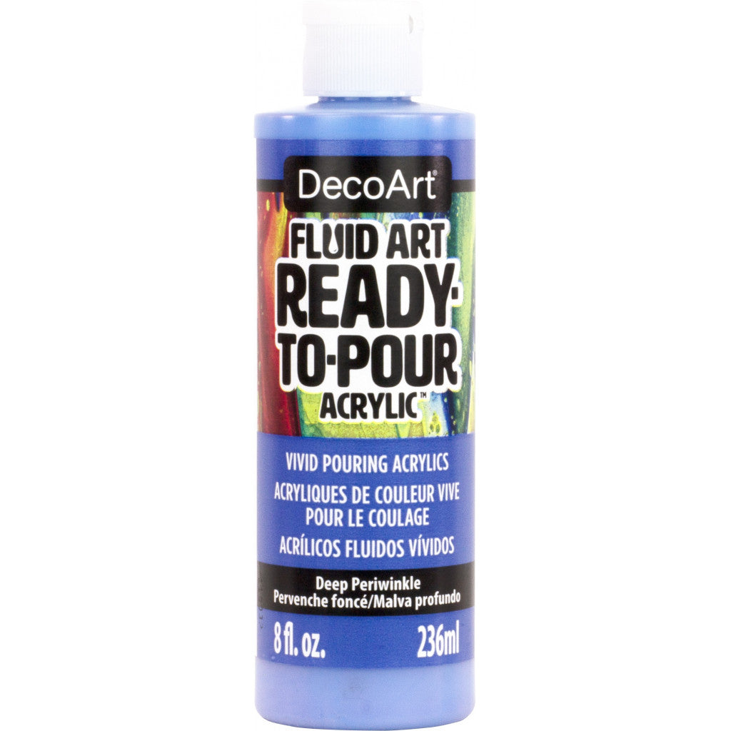 DecoArt - FluidArt Ready-To-Pour Acrylic Paint 236ml - Deep Periwinkle
