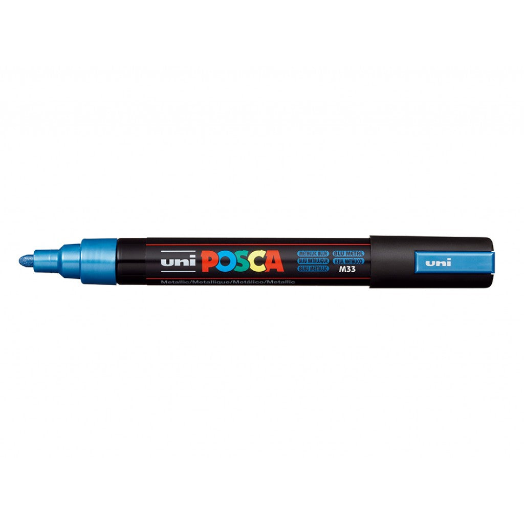 Uni POSCA PC-5M - Medium 1,8-2,5mm - M33 Metallic Blue