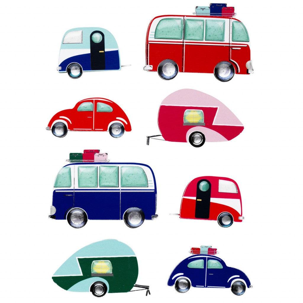 3D stickers Classic cars 8 stk - HobbyHimmelen