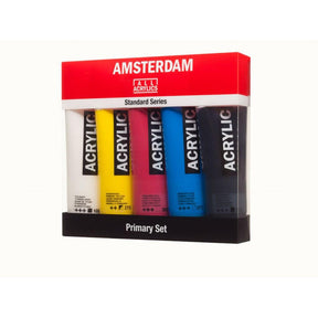 Amsterdam Acryl 5 tuber Primary Set - HobbyHimmelen