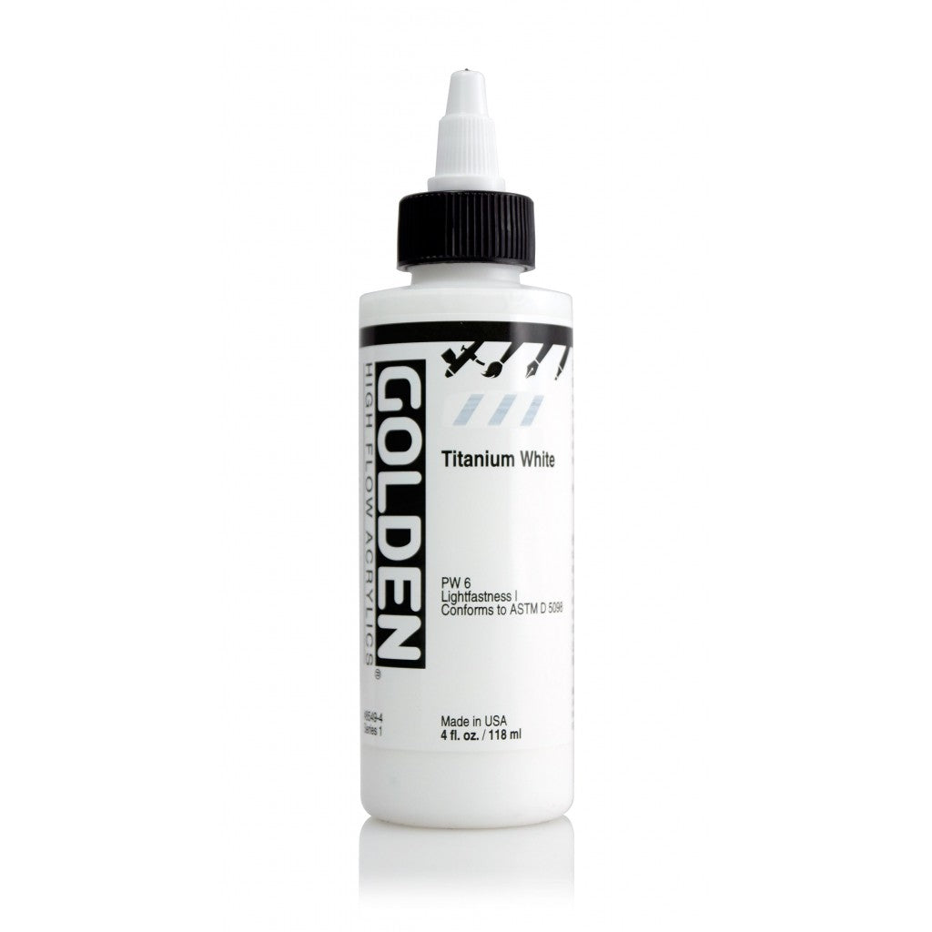 Golden High Flow Acrylics 118ml - Titanium White