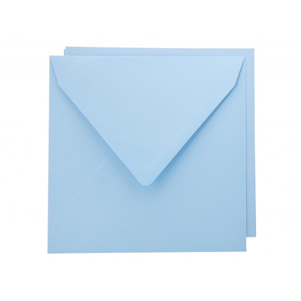 Staz Kort & Konvolutt - 16x16cm 10 stk - 14 Lys blå
