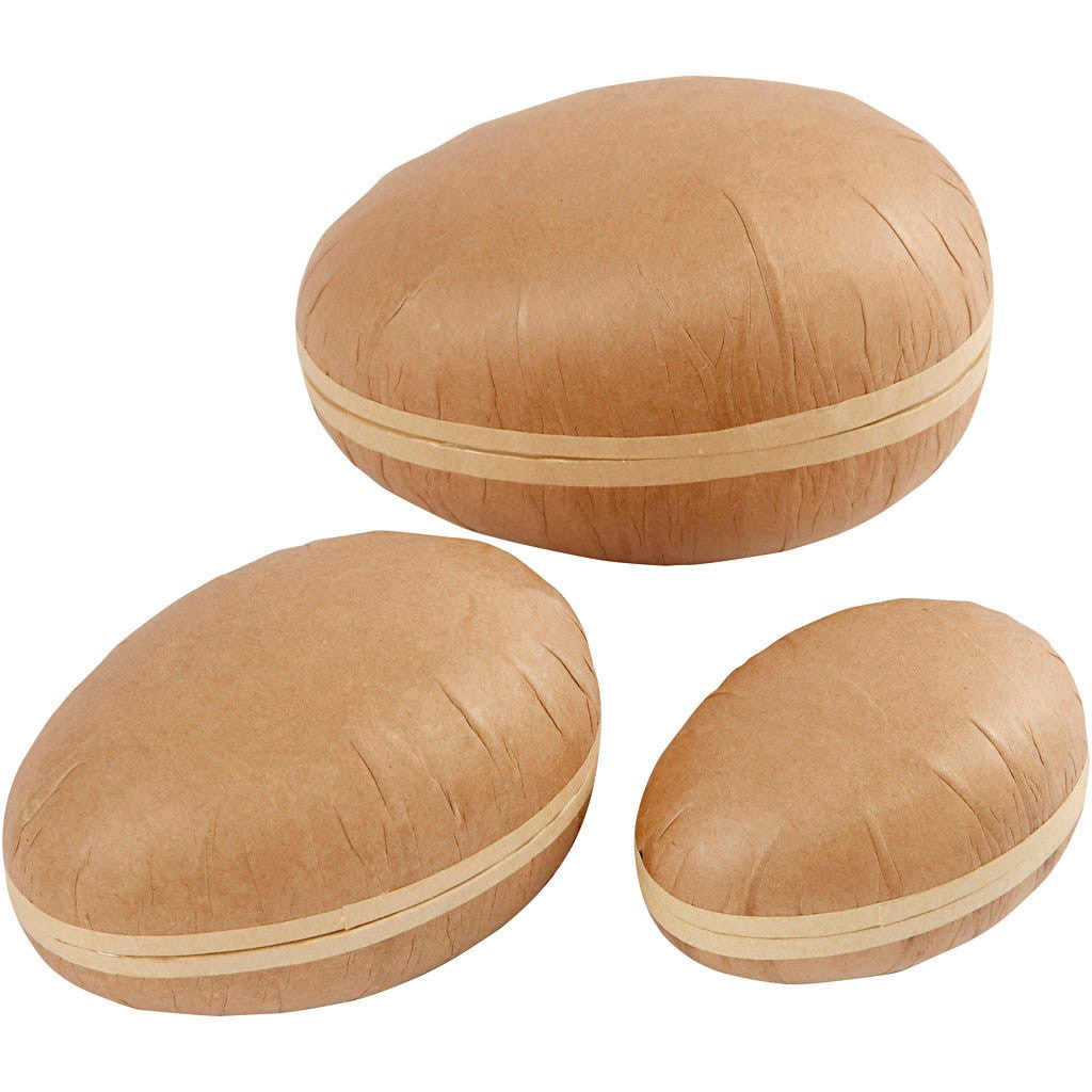 Påskeegg - To-delte egg, Sett med 3 egg