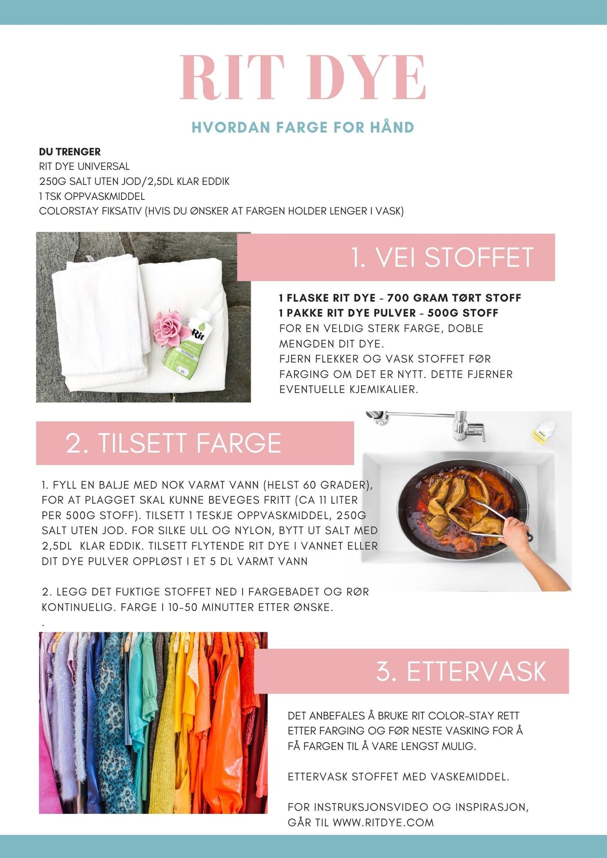 Rit Dye Universal-farge - Cherry Red