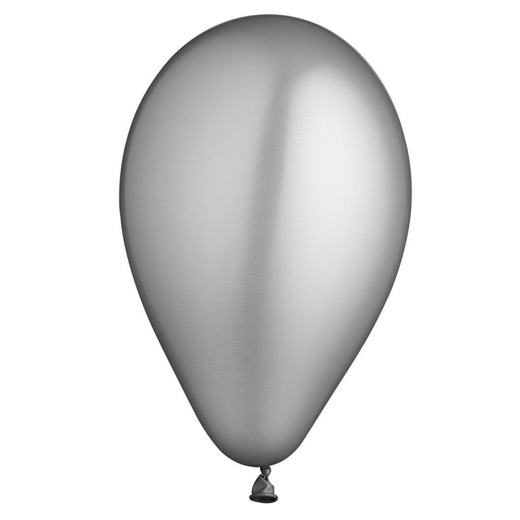 Ballonger 26cm, 12 stk - Sølv - HobbyHimmelen