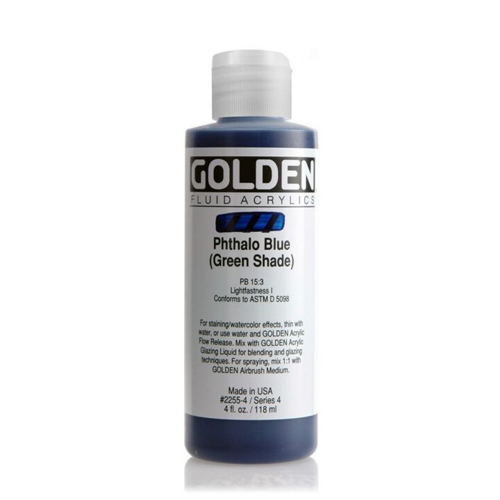Golden - Fluid 118ml - 2255-4 Phthalo Blue (Green Shade)