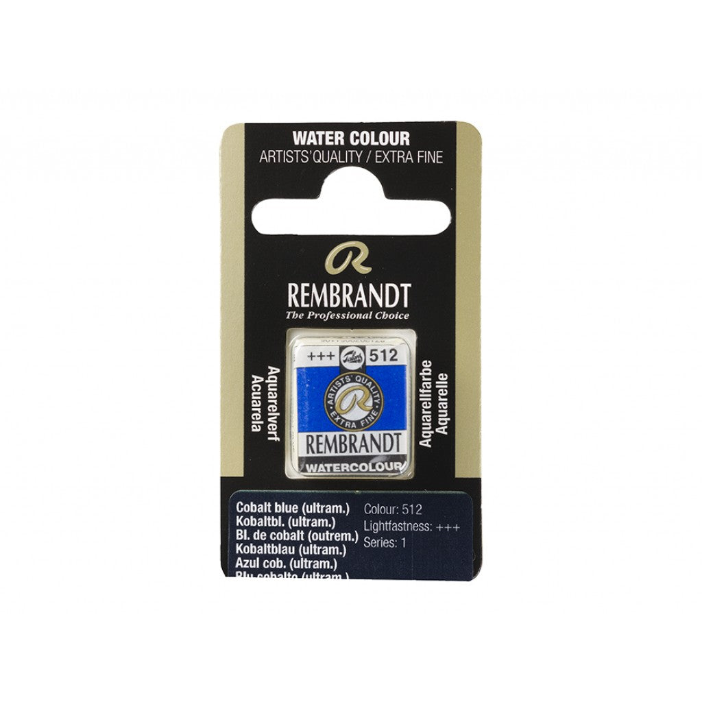 Rembrandt Akvarell Halfpan - Cobalt Blue (Ultramarine) 512