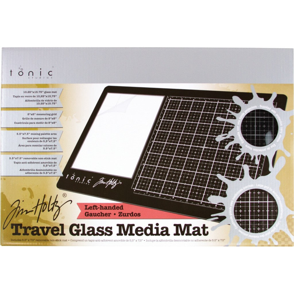 Tim Holtz Travel Glass Media Mat - 40 x 26cm, Left-Handed