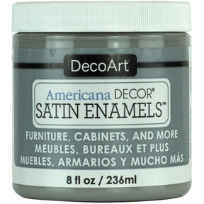 Americana - Decor Satin Enamels 236ml - Smoke Grey - HobbyHimmelen