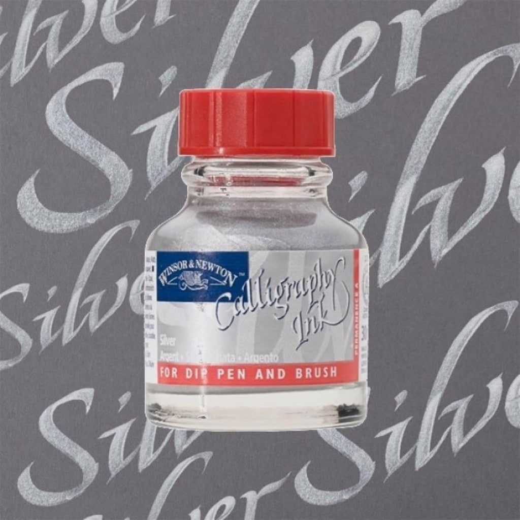 W&N Calligraphy Ink 30ml - 617 Silver Metallic