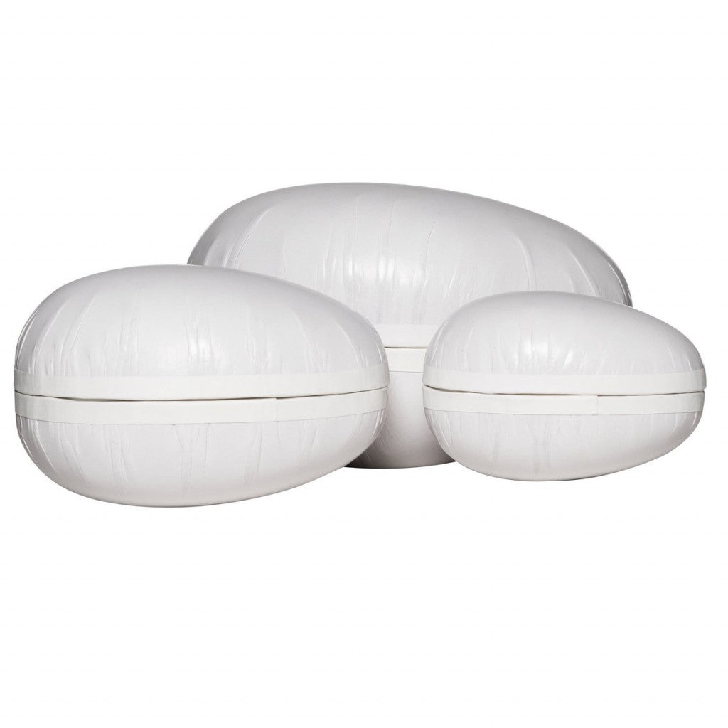 Sett Pappegg 3-Pakning Hvite