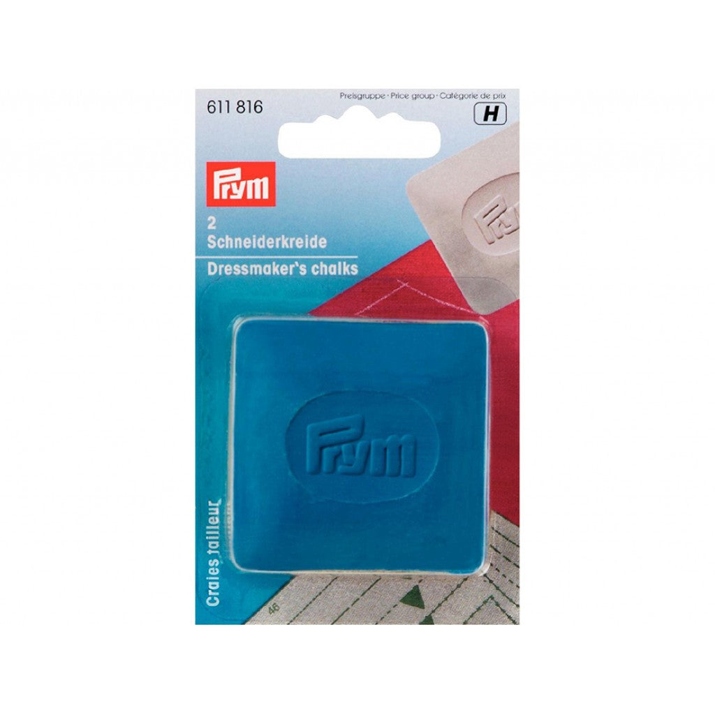 Prym merkekritt 50x50mm gul/blå 2stk.