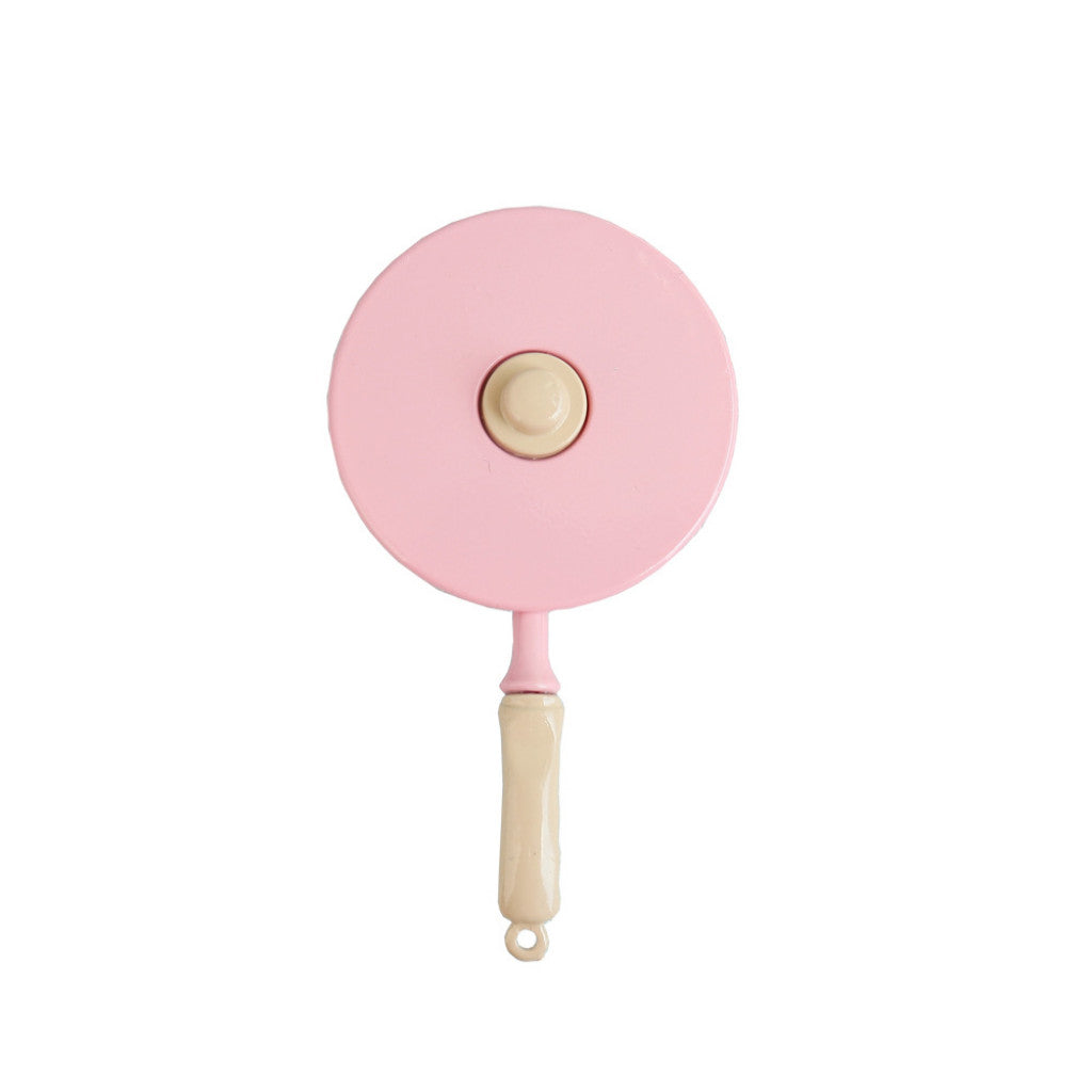 #1 Miniatyr 58x30mm - Stekepanne med Lokk, Rosa