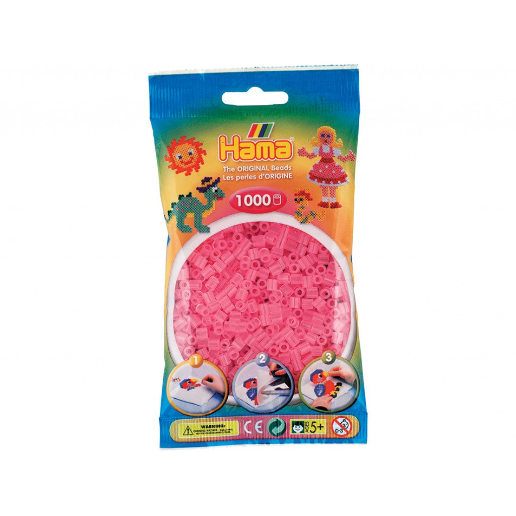 Hama Midi, 1000stk - 72 Transparent Rosa