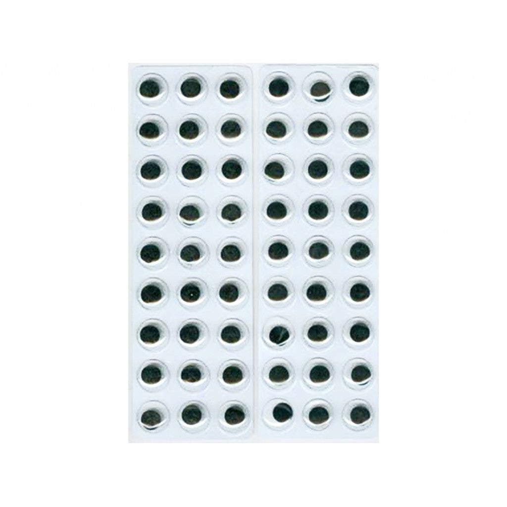 Plastøyne selvklebende - 12mm - 54stk