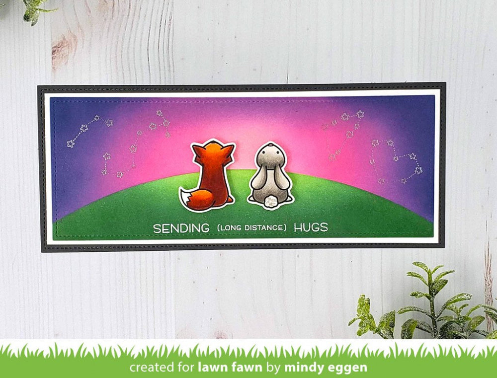 Lawn Clippings Stencils-Slimline Simple Hillside