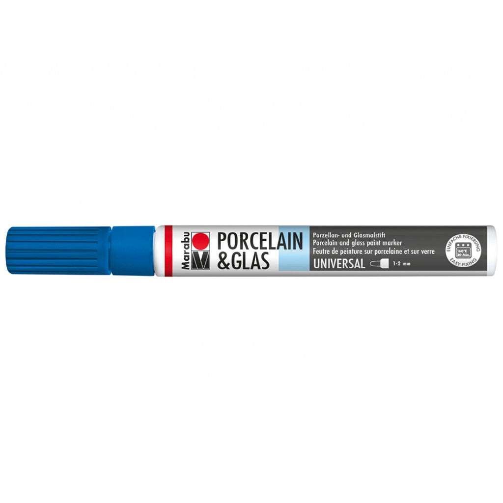 Marabu Porcelain & Glas Painter 1-2mm - 142 Gentian blå