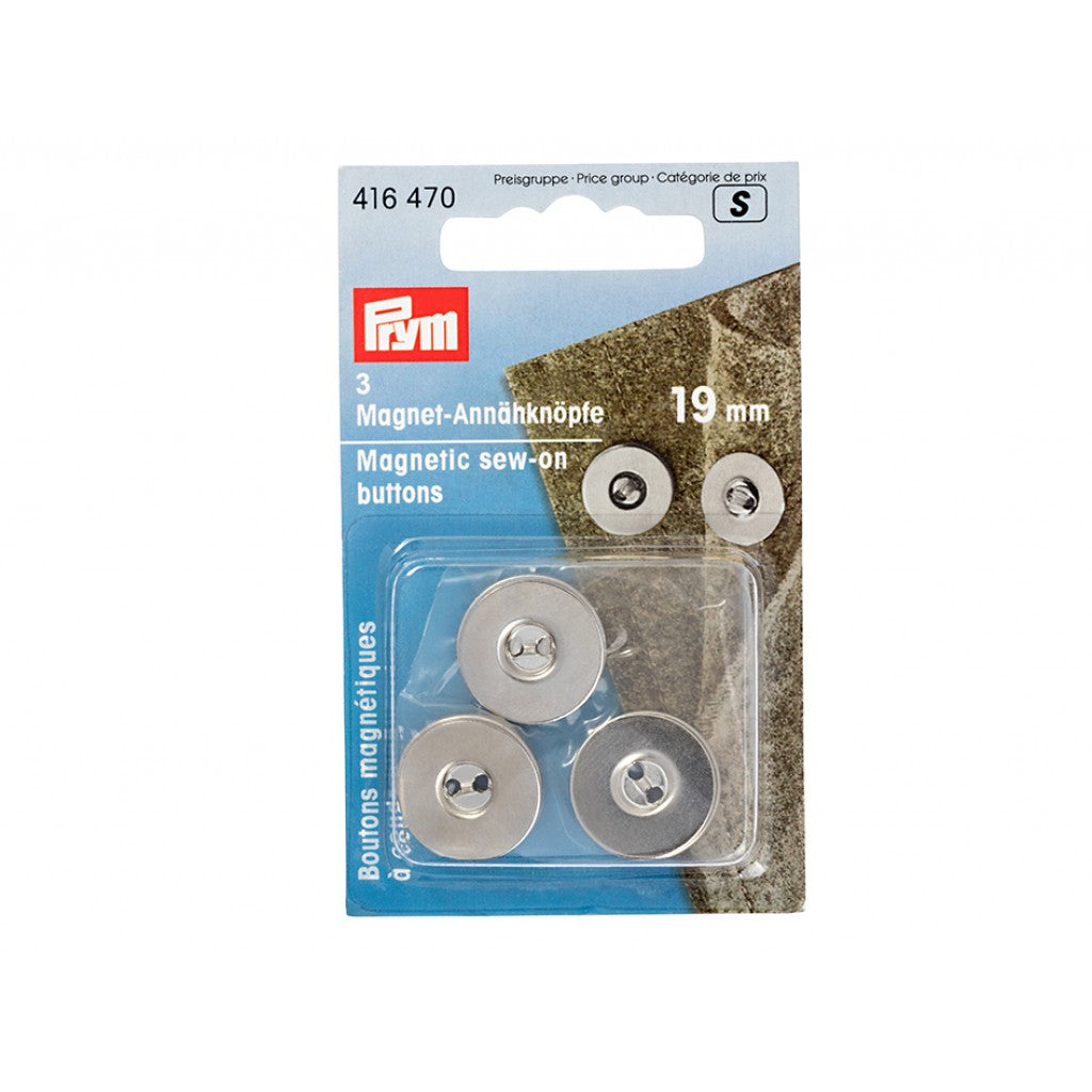 Prym Magnet knapper 19mm 3 stk. Sølv